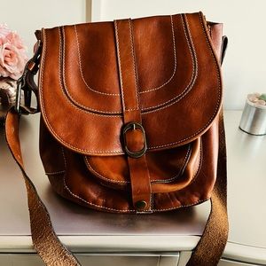 Patricia Nash genuine Italian leather saddle bag. Super soft leather feel